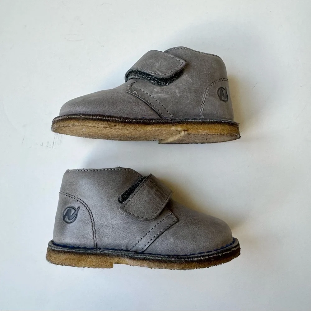 Naturino Falcotto Boy Girl Dessert Boot With Strap Size US 5 EU 20 Gray Leather